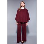 DeFacto Wide Leg Geniş Bol Paça Pantolon, L, F3687AX, BORDEAUX, Kadın
