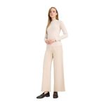 DeFacto Wide Leg Geniş Bol Paça Triko Pantolon, XL, F1102AX25AU, Bej-BG155, Kadın