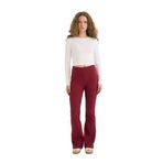 DeFacto Wide Leg Geniş Paça Beli Lastikli Uzun Boy Pantolon, S, E4387AX24WN, Bordo-BR248, Kadın