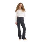 DeFacto Wide Leg Geniş Paça Beli Lastikli Uzun Boy Pantolon, XS, 3203879, Antrasit, Kadın