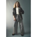 DeFacto Wide Leg Geniş Paça Jean Pantolon Kız Çocuk, 6/7 Yaş (122cm), H0699A826SP, Yeşil, Kız çocuk