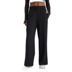 DeFacto Wide Leg Geniş Paça Modal Sporcu Eşofman Altı Pantolon, M, D7128AX26SP, Siyah, Kadın