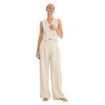 DeFacto Wide Leg Geniş Paça Uzun Boy Tencel Pantolon, 38, F9864AX25AU, Yeşil-GN1240, Kadın
