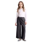 DeFacto Wide Leg Jean Görünümlü Pantolon Kız Çocuk, 8-9 Yaş, G6814A826SM, Siyah-BK27, Kız çocuk