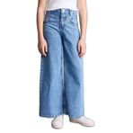 DeFacto Wide Leg Jean Pantolon Kız Çocuk, 8-9 Yaş, H0683A826SM, Mavi-NM28, Kız çocuk