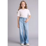 DeFacto Wide Leg Jean Pantolon Kız Çocuk G0304A826SM - Mavi-NM63 - 7 - 8 Yaş