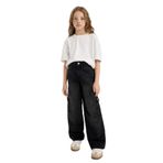 DeFacto Wide Leg Kargo Cepli Geniş Bol Paça Antrasit Jean Pantolon Kız Çocuk, 7-8 Yaş, D7177A824WN, Antrasit-NM36, Kız çocuk