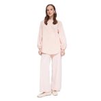 DeFacto Wide Leg Keten Karışımlı Geniş Paça Pantolon, 44, F1345AX25SM, Pembe-PN437, Kadın