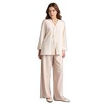 DeFacto Wide Leg Keten Karışımlı Pantolon, 40, F7960AX26SP, Bej-BG186, Kadın