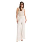 DeFacto Wide Leg Keten Karışımlı Pantolon Yüksek Bel Uzun Boy Geniş Paça, 38, E6408AX25SM, Bej-BG220, Kadın