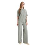 DeFacto Wide Leg Kumaş Pantolon Beli Lastikli Basıc Standart Boy, 44, C0200AX25SP, Yeşil-GN1110, Kadın
