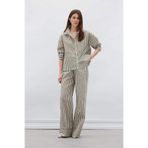 DeFacto Wide Leg Kumaş Pantolon Çift Cepli Yüksek Bel Geniş Paça, 40, F0259AX25SM, Haki-KH210, Kadın