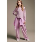 DeFacto Wide Leg Modal Pantolon Kız Çocuk G9758A826SP - 11 - 12 Yaş - Mor-PR347