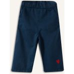 DeFacto Wide Leg Nakışlı Geniş Paça Gabardin Pantolon Kız Bebek H4729A526SM - Lacivert-NV147 - 5 - 6 Yaş