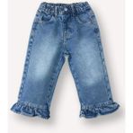 DeFacto Wide Leg Pamuklu Pantolon Kız Bebek G8468A526SP - Mavi-NM28 - 2 - 3 Yaş