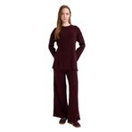 DeFacto Wide Leg Triko Pantolon Bordo, M, G7249AX25CW, Bordo-BR457, Kadın