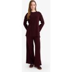 DeFacto Wide Leg Triko Pantolon G7249AX25CW - Bordo-BR457 - M