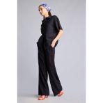 DeFacto Wide Leg Üç Cepli Yüksek Bel Keten Görünümlü Standart Boy Siyah Pantolon A9129AX26SM - Siyah-BK81 - 38