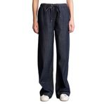 DeFacto Wide Leg Uzun Jean Pantolon, 34, H1639AX26SM, Mavi-NM82, Kadın