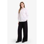 DeFacto Wide Straight Düz Paça Pantolon, 38, G1212AX26SP, Siyah, Kadın