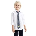 DeFacto WT34 Beyaz Regular Fit Okula Dönüş Basic Uzun Kollu Poplin Erkek Çocuk Gömlek