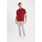 DeFacto Yazlık Chino Kanvas Dokulu Pantolon Slim Fit Dar Kesim Cepli Dar Paça, 38/32, T1055AZ25SP, Gri, Erkek
