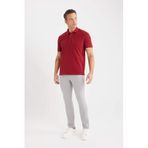 DeFacto Yazlık Chino Kanvas Dokulu Pantolon Slim Fit Dar Kesim Cepli Dar Paça, 40/32, T1055AZ25SP, Gri, Erkek