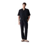 DeFacto Yazlık Müslin Kısa Paça Pamuklu Jogger Siyah Pantolon, 34, D6144AX25SM, Siyah-BK81, Erkek