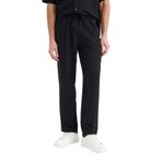 DeFacto Yazlık Viskon Jogger Pantolon Regular Fit Normal Kesim Keten Karışımlı Düz Paça Cepli, 28, B4867AX25SM, Siyah-BK81, Erkek