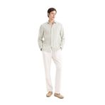 DeFacto Yazlık Viskon Jogger Pantolon Regular Fit Normal Kesim Keten Karışımlı Düz Paça Cepli, 40, B4867AX25SM, Bej-BG686, Erkek