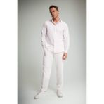 DeFacto Yazlık Viskon Jogger Pantolon Regular Fit Normal Kesim Keten Karışımlı Düz Paça Cepli, 40, B4867AX25SM, Bej-BG686, Erkek