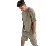 Defacto Yeşil Kısa Kollu Basic Yuvarlak Yaka Büyük Beden Erkek T-shirt