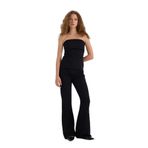 DeFacto Yılbaşı Temalı Flare Fit Düz Paça Bürümcük Pantolon, L, 3200451, Siyah, Kadın