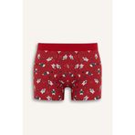 DeFacto Yılbaşı Temalı Regular Fit Boxer, M, F9937AX, RED, erkek