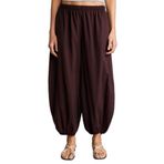 DeFacto Yüksek Bel Balloon Fit Pantolon, L/XL, H8128AX26SM, Kahve, Kadın