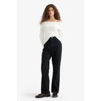 DeFacto Yüksek Bel Straight Fit Jean Pantolon, 34, E9129AX25AUNM40, Siyah, Kadın