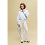 DeFacto Yüksek Bel Wide Leg Pantolon, 42, D4467AX26SP, Beyaz, Kadın