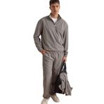 DeFacto Yumuşak Tuşe Boxy Fit Kadife Sweatshirt, XS, E9364AX25AU, Gri-GR454, erkek