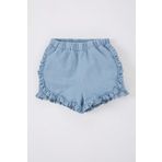 DeFacto Z8272A223SM Mavi Regular Fit Jean Kız Bebek Şort