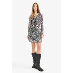 DeFacto Zebra Desenli Normal Bel Tül Mini Etek, S, G3389AX25AU, Siyah-BK81, Kadın