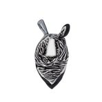 DeFacto Zebra Desenli Saten Fular Siyah Tek Ebat, H1033AX26SM, Siyah-BK27, kadın