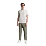 DeFacto%100 Keten Normal Kesim Crop Duble Paça Yazlık Kumaş Pantolon, 36, C1826AX25SMKH433, Haki, Erkek
