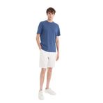 DeFacto%100 Keten Regular Fit Yazlık Bermuda Şort, 34, D9931AX25SM, Beyaz-WT33, Erkek