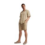 DeFacto%100 Keten Relax Fit Bermuda Şort Haki, 30, F4599AX25HS, Haki-KH497, Erkek