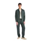 DeFacto%100 Keten Relax Fit Rahat Kesim Düz Paça Yazlık Pantolon, 28/30, C1117AX25SPBK81-218052, Koyu Haki, Erkek