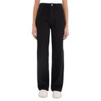 DeFacto%100 Pamuk 90's Wide Leg Yüksek Bel Jean Pantolon, 36, E9125AX26SP, Siyah, Kadın