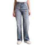 DeFacto%100 Pamuk 90's Wide Leg Yüksek Bel Jean Pantolon, 44, G8835AX26SP, Mavi-NM34, Kadın