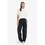 DeFacto%100 Pamuk Baggy Fit Yüksek Bel Jean Pantolon, 34, F2960AX25WN, Siyah-NM40, Kadın