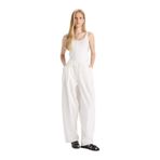 DeFacto%100 Pamuk Barrel Fit Normal Bel Poplin Pantolon, 38, F8050AX25SM, Ekru-ER105, Kadın