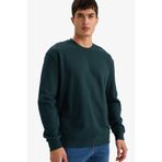DeFacto%100 Pamuk Basic Sweatshirt, 3XL, E8339AX26SP, Yeşil-GN1255, erkek